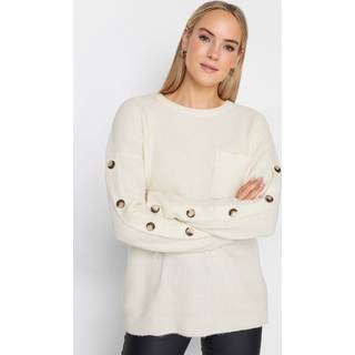 Lts Tall Ivory White Button Long Sleeve Jumper 8-10 Lts | Tall Women's Sweaters & Jumpers