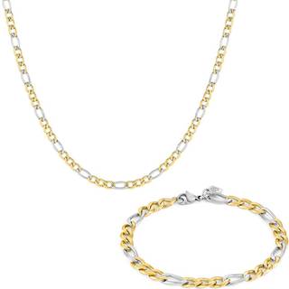 Nomination B-Yond Stainless Steel + Gold Fine Figaro Chain Necklace - 55cm