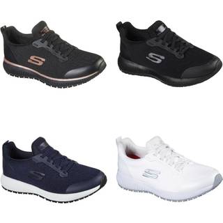 Skechers Skechers Blue Standard Fit Womens Squad Slip Resistant Work Trainers