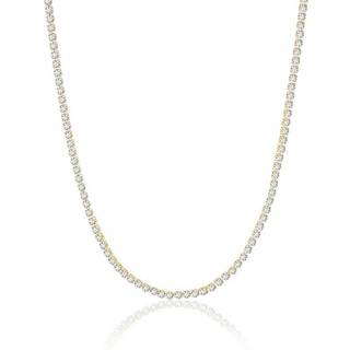 Ellera Grande Halskæde, Guld/Hvid, 38 cm