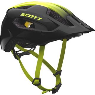 Scott Supra Plus Cykelhjelm Black/Radium Yellow - Hjelmstørrelse 56-61 cm