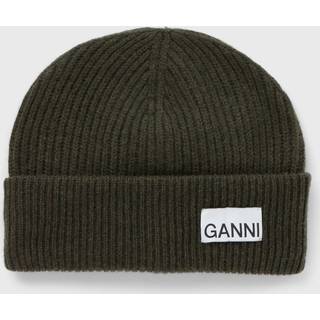 Light Structured Rib Knit Beanie A5020 - Kalamata - GANNI - Grøn One Size