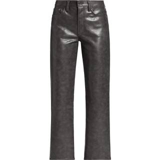 Agolde Sloane mid-rise leather straight pants - grey - XXS