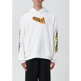 Marni Printed cotton jersey hoodie - white - EU 48