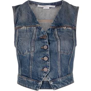 Stella McCartney Cropped denim vest - blue - XS