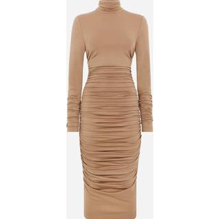 Dolce&Gabbana Ruched wool-blend minidress - beige - M