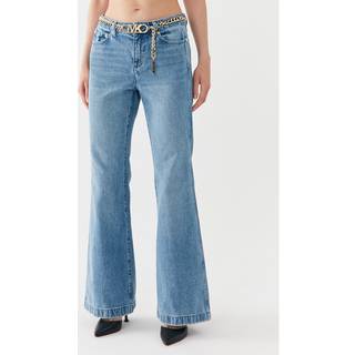 MK Denim Belted Flared Jeans - Blue - Michael Kors - EU 32