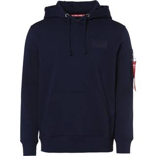 ALPHA INDUSTRIES Herren Hoodie blau unifarben