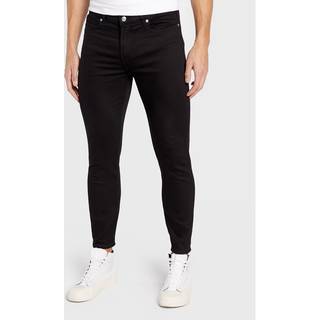 Jeans i ekstra slank pasform i sort komfortabel denim med stræk