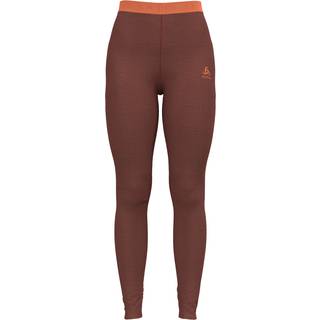 Odlo Women's Performance Wool 150 Base Layer Bottom Spiced Apple Melange/Live Wire, L