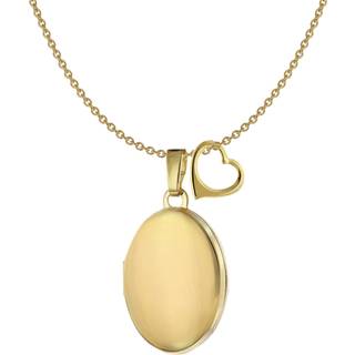 Acalee 30-3004 Halskette mit Medaillon und Herzchen Anhänger Gold 333 / 8K