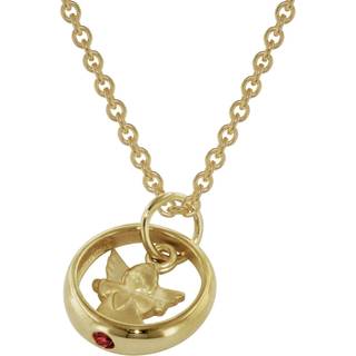 trendor 73464 Gold Taufring-Anhänger mit goldplattierter Halskette