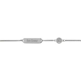 trendor 50781 Armband mit Namen für Kinder Silber 925 Gravurband 14/12 cm