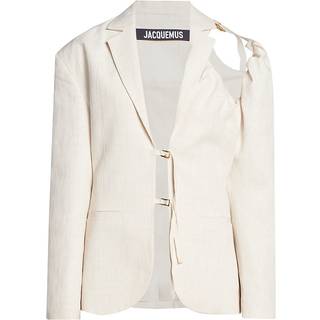 Jacquemus La Veste Galliga linen-blend blazer - white - XS