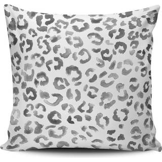 Fanaing Gray Leopard Print Pattern Black Watercolor Hand Paint Pillowcase Home Sofa Decorative 20x20 Inch Square Throw Pillow Case Decor Pude dæk