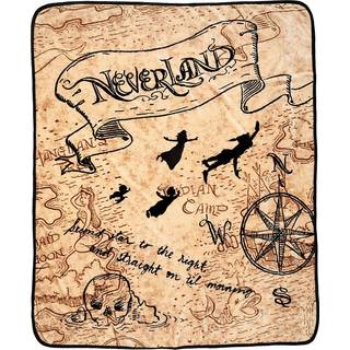 Northwest Disney Peter Pan Neverland Map Micro Raschel Throw T?ppe 46 """" X60 """" (116 cm x 152 cm)
