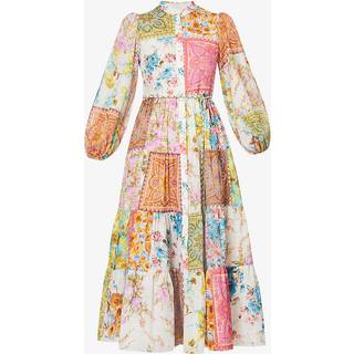 Zimmermann Halcyon patchwork cotton midi dress - multicoloured - XS