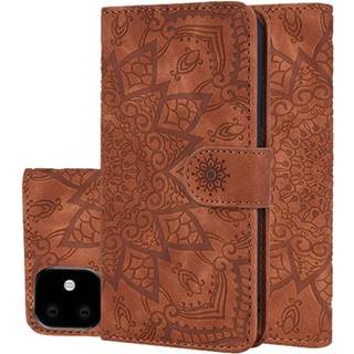 Mandala Series iPhone 11 Pung Taske med Stativ - Brun