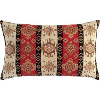 Pillowerus bondeg?rd kast pude d?kker kilim r?d og fl?de - 12 x 20 tommer dekorative l?ndepuder boho indretning til sofa bohemsk udend?rs sag til