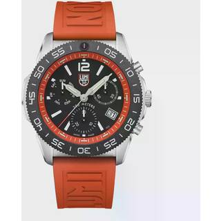 Luminox Pacific Diver Chronograph Orange Rubber Strap Black Dial Men's Watch XS.3149