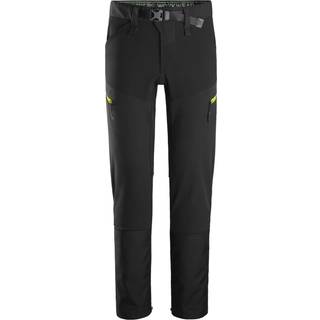 Snickers arbejdsbukser 6948 Stretch, sort/neongul, str. 88 69480467088