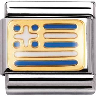 Nomination Charm Flag Greece - Stainless Steel - Gold