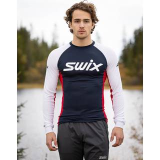 Swix Men's RaceX Classic Long Sleeve Dark Navy/Bright White, S