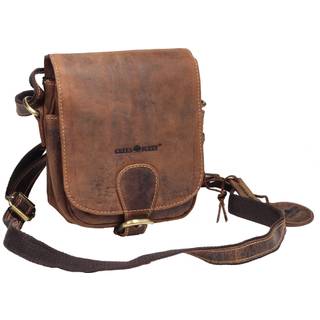 Schultertasche Leder 16x20cm "Vintage" antikbraun 1738-25 | Greenburry.de