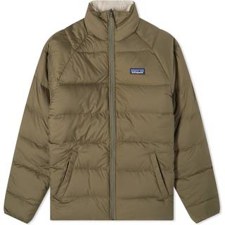 Patagonia Reversible Silent Down Jakke - S - basin green