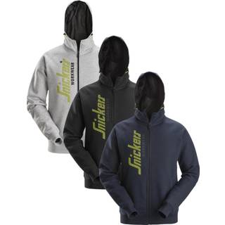 Snickers Workwear 2846-0400 Hættetrøje med logo, sort Sort