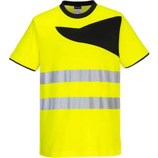 PW2 Hi-Vis t-shirt korte ærmer - Gul/Sort (Størrelse: 4XL)