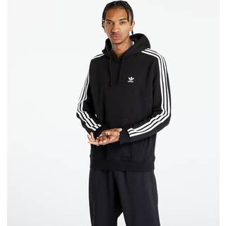 adidas Originals 3-Stripes Fleece Hoodie, Black - L