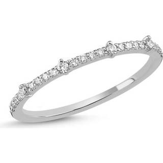 Nuran Noelle Ring i 14 Karat Hvidguld med Brillanter 0,18 Carat W/SI