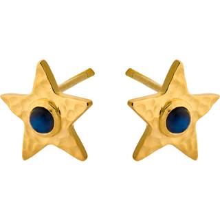 Pernille Corydon - Twinkling Star ørestikker i forgyldt sølv**