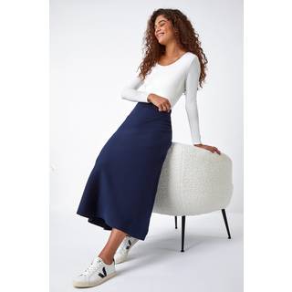Roman Roman Strikket Midi Stræk Nederdele - 38