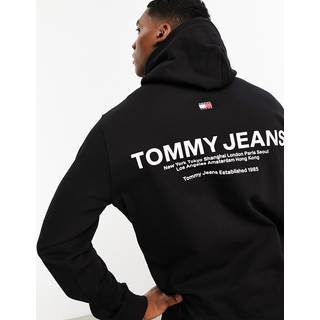 Tommy Hilfiger Entry print hættetrøje - Sort - Str. XXL - Modish.dk