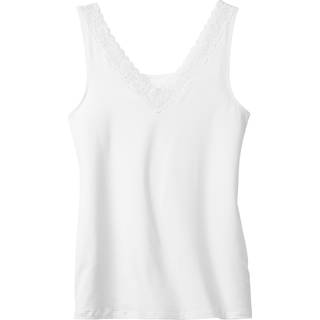 Calida Natural Comfort Lace Tank Top - White - Small