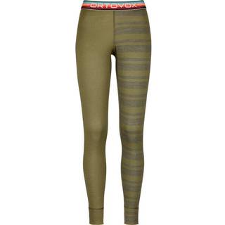 Ortovox Women's 185 Rock'N'Wool Long Pants Merino undertøj Damer størrelse L farve olivengrøn