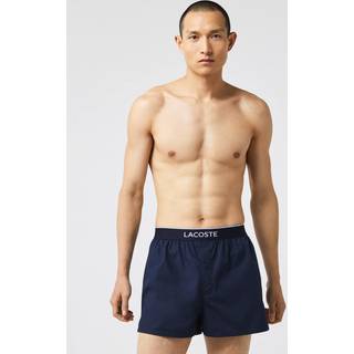 LACOSTE Herren Boxershorts blau Reine Baumwolle Gemustert,unifarben