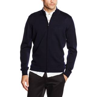 Maerz Herren Cardigan blau unifarben