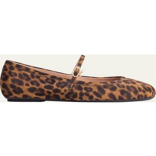 Gianvito Rossi Carla leopard-print suede ballet flats - multicoloured - EU 40