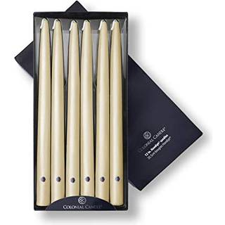Colonial Candle Unscented Taper Candle Handipt Collection Limoncello 12 i pakke med 12 - op til 10 timers forbr?nding