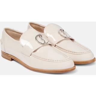 Christian Louboutin CL Moc patent leather loafers - beige - EU 39.5