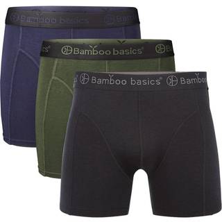3 pak bambus underbukser i sort, blå, grøn til herre fra Bamboo Basics, S
