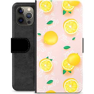iPhone 12 Pro Max Premium Flip Cover med Pung - Citron Mønster