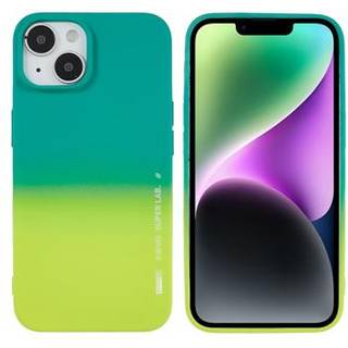 X-Level Rainbow iPhone 14 Plus TPU Cover - Gul / Grøn