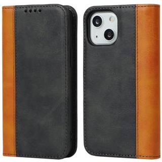 Elegance Series iPhone 14 Etui med Pung - Sort / Lysebrun