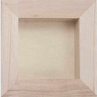 3D-Holz Bilderrahmen 16x16cm - Beige