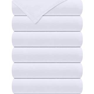 Royale Linned 6 Pack Bulk Flat Sheet Set - Top Sheet - Soft 1800 Microfiber - Wrinkle Stain Resistant - Til hotelmassagebord Hospital sovesal - F