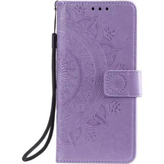 Huawei Honor 9X Lite Læder Cover m. Pung Mandala Mønster Lilla